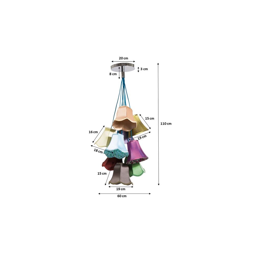 Pendant Lamp Saloon Flowers 9-lite