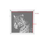 Picture Frame Mirror Leopard 80x80cm