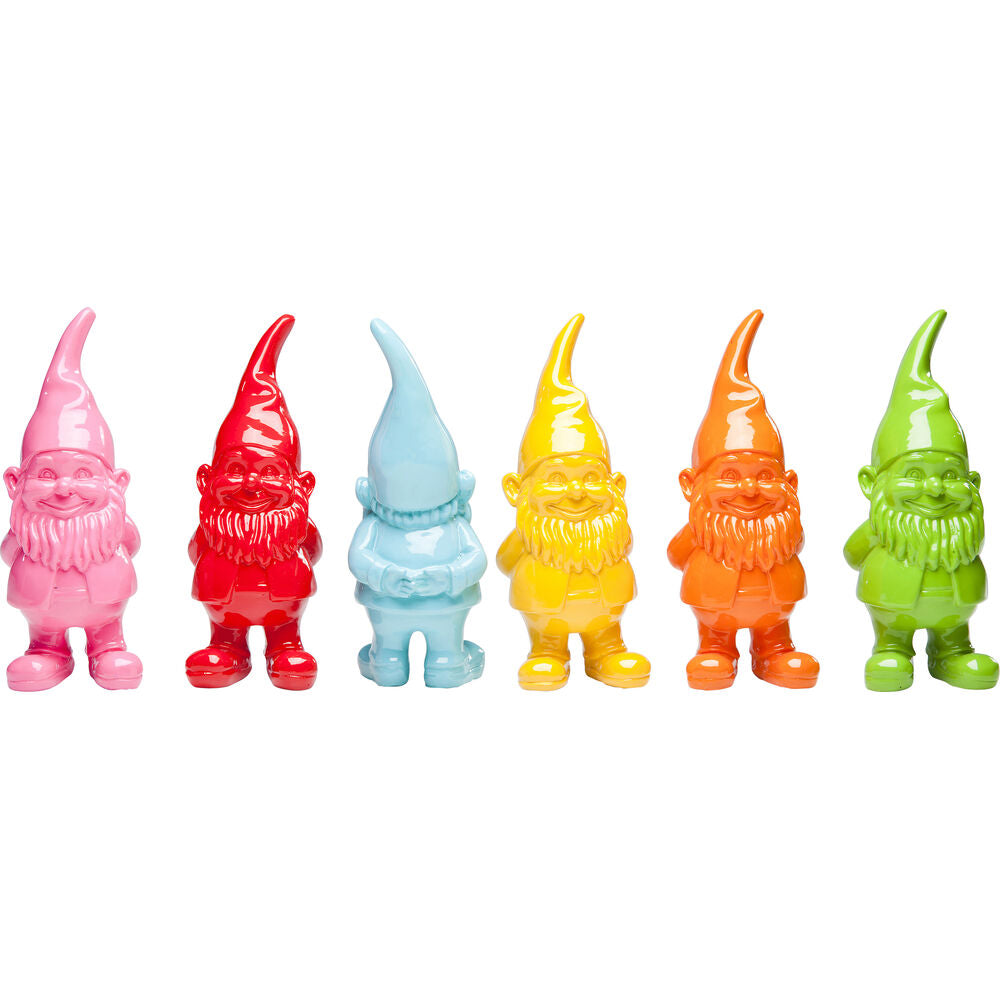 Deco Figurine Gnome Colore 11cm Assorted (Set of 6)
