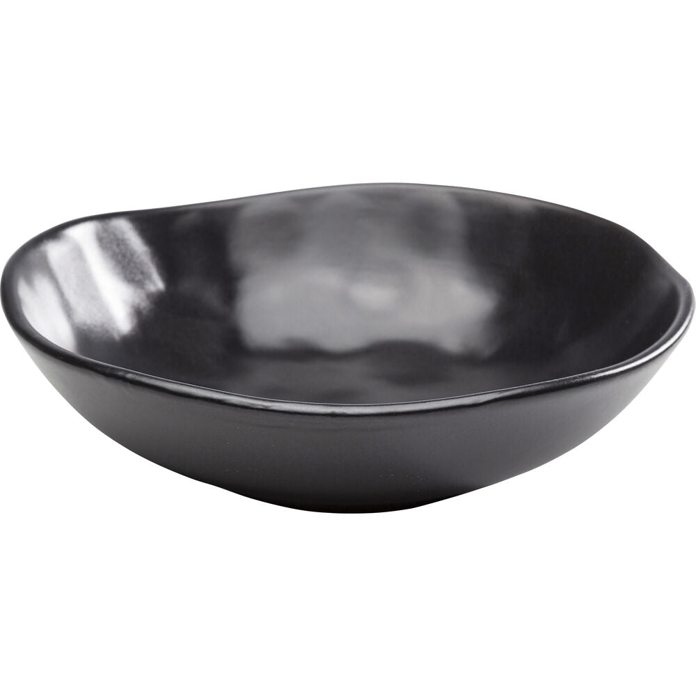 Plate Deep Organic Black 22cm (2/Set)