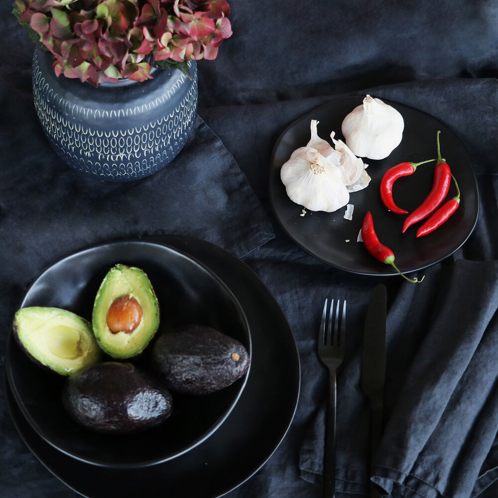 Plate Organic Black 20cm (2/Set)