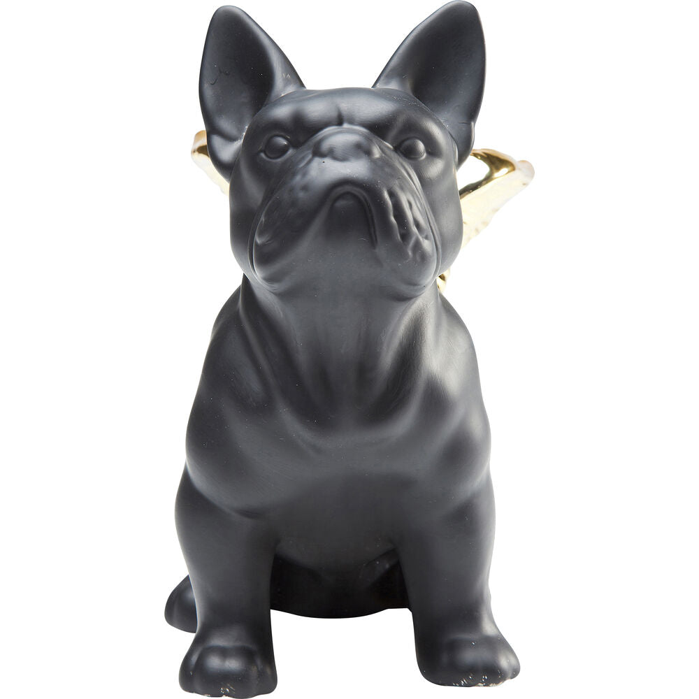 Deco Figurine Sitting Angel Dog Gold-B
