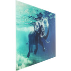 Picture Glass Swimming Elephant 180x120cm