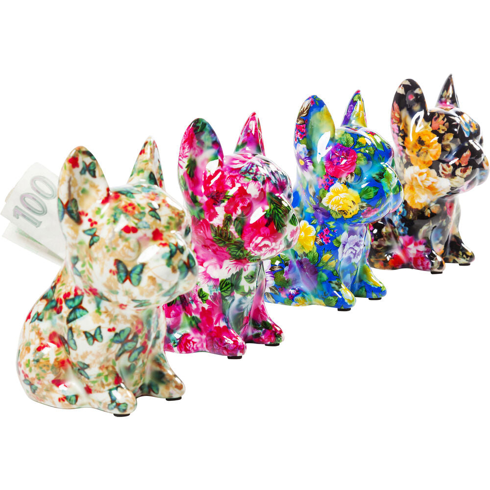 Money Box Dog Fiore 12cm Assorted (1 box of 4)