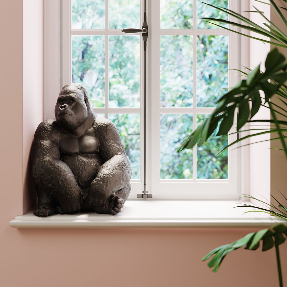 Deco Figurine Monkey Gorilla Side XL B
