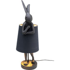 Table Lamp Animal Rabbit Black Silver 68cm