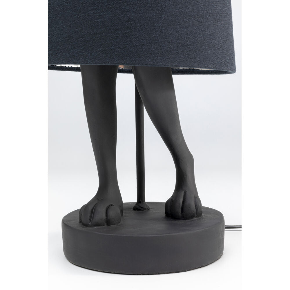 Table Lamp Animal Rabbit Black Silver 68cm