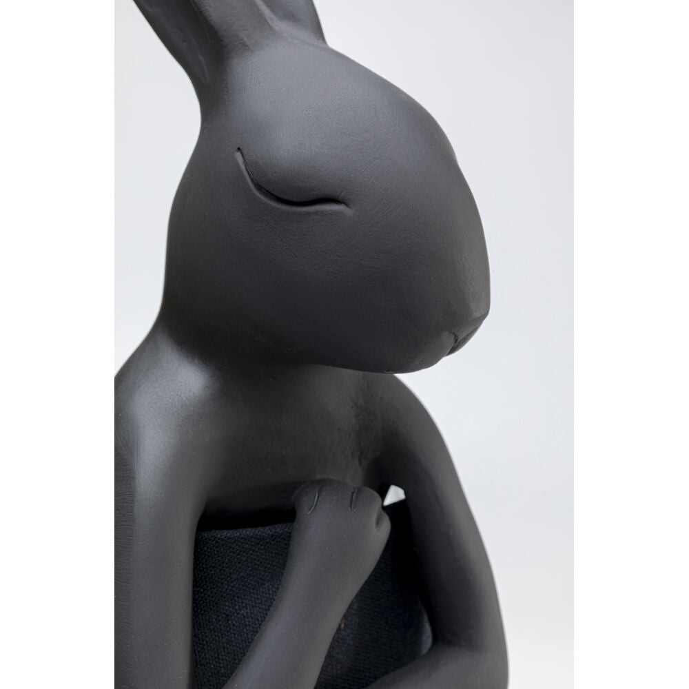 Table Lamp Animal Rabbit Black Silver 68cm