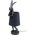 Table Lamp Animal Rabbit Black Silver 68cm