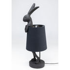 Table Lamp Animal Rabbit Black Silver 68cm