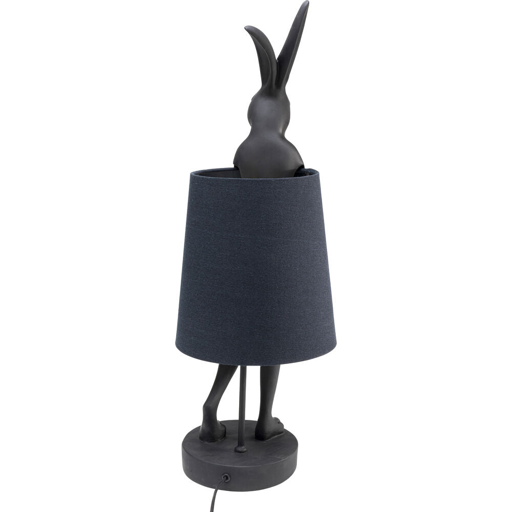 Table Lamp Animal Rabbit Black Silver 68cm