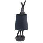 Table Lamp Animal Rabbit Black Silver 68cm