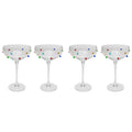 Cocktail Glass Party Dots 19cm (4/part)