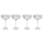 Cocktail Glass Party Dots 19cm (4/part)