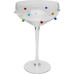 Cocktail Glass Party Dots 19cm (4/part)