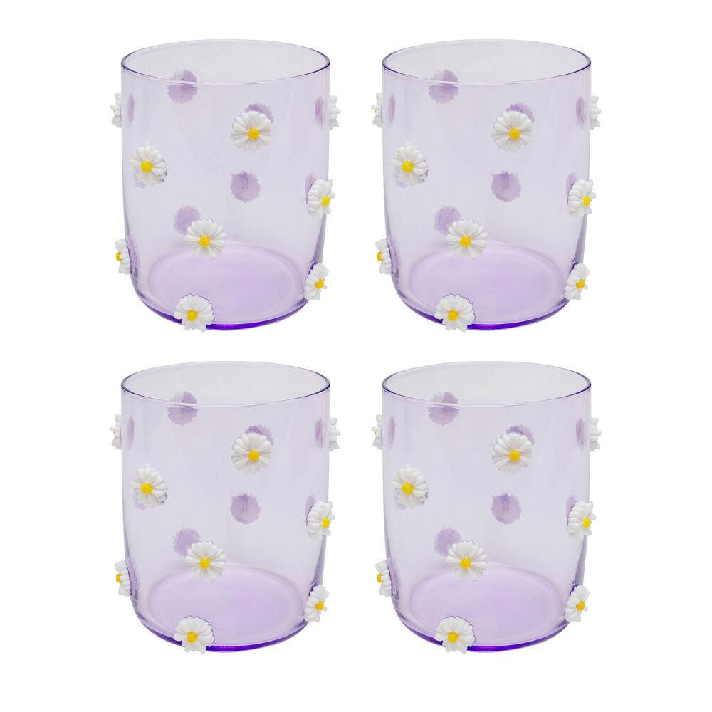 Tumbler Party Flowers 9cm (4/part)