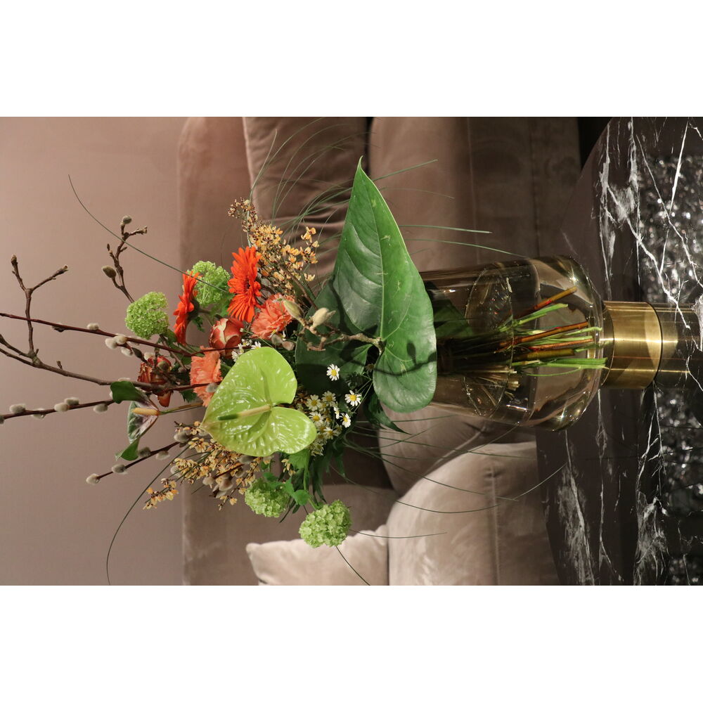 Vase noble ring brown 40cm