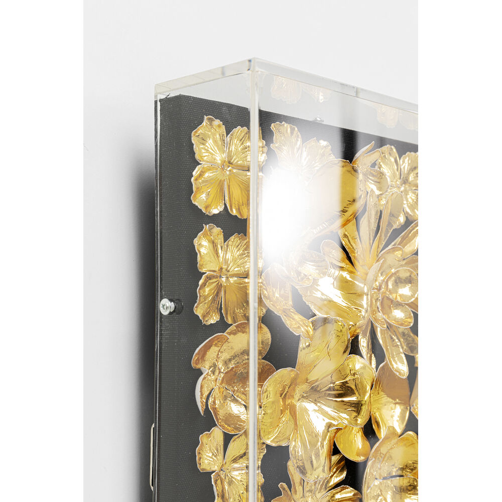 Object Picture Gold Flower 80x80cm