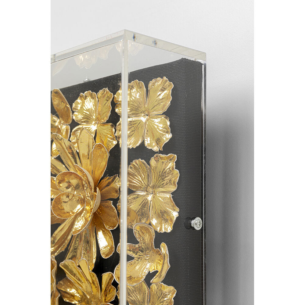Object Picture Gold Flower 80x80cm
