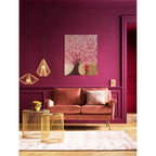 Canvas Picture Flower Couple Gold Pink 80x100cm
