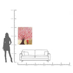 Canvas Picture Flower Couple Gold Pink 80x100cm