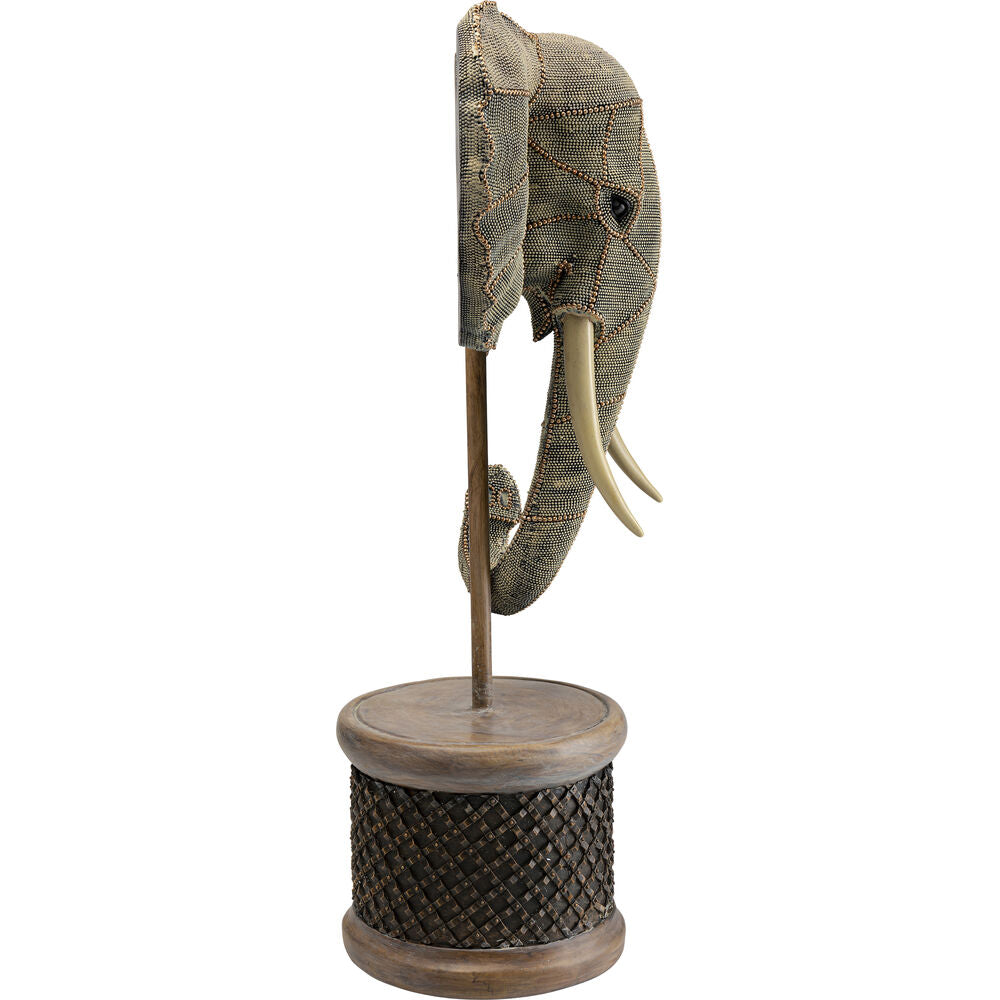 Deco Object Elephant Head Pearls 76