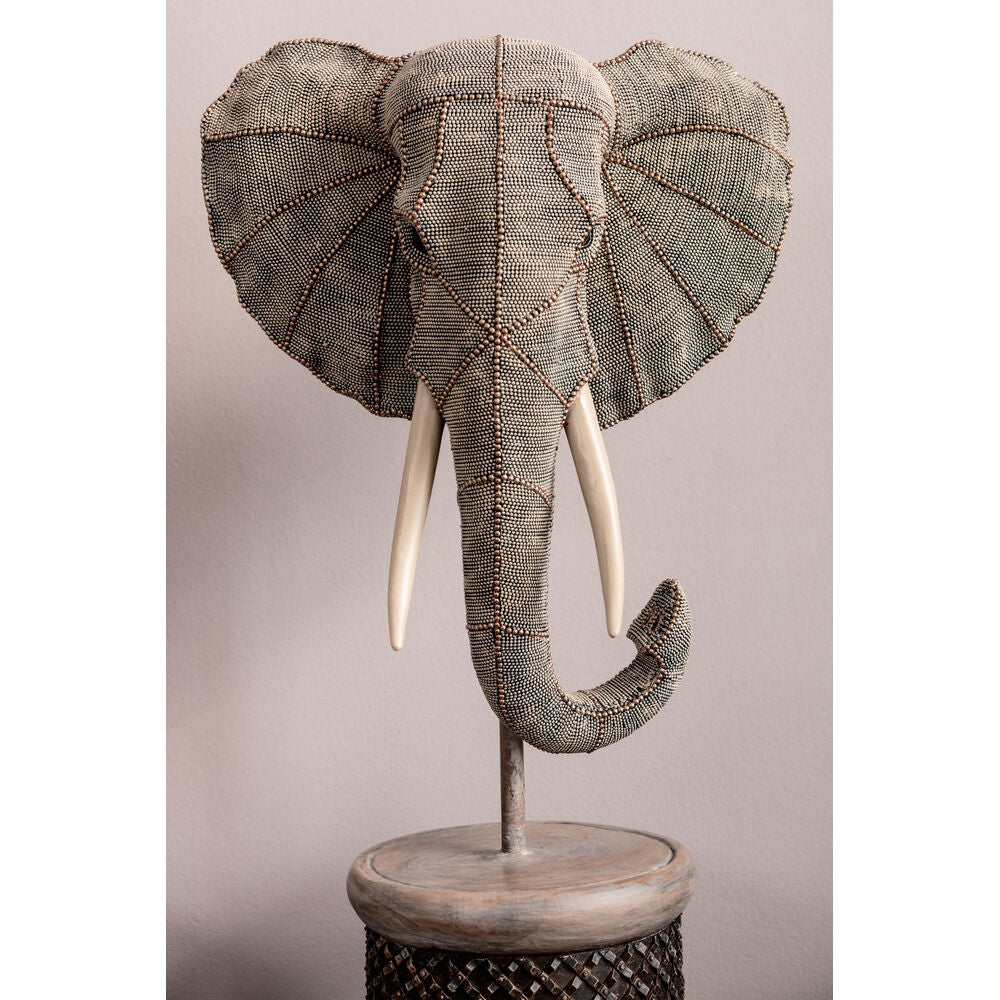 Deco Object Elephant Head Pearls 76