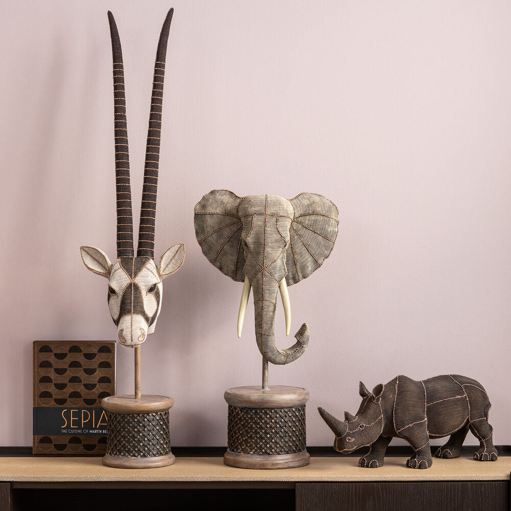 Deco Object Elephant Head Pearls 76