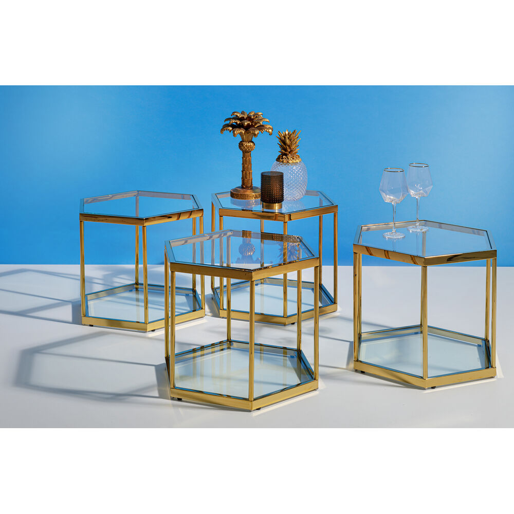 Wine Glass Diamond Gold Rim (2/Set)