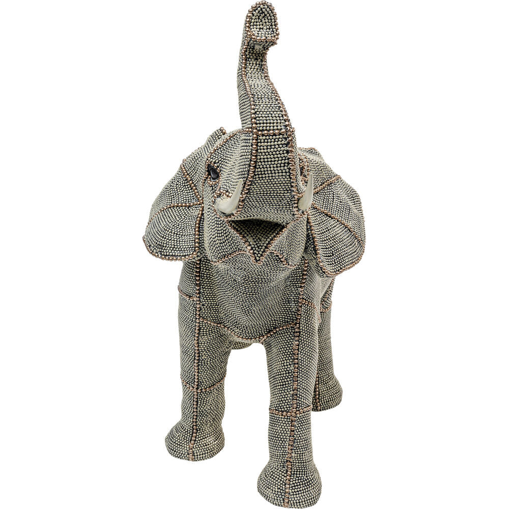 Deco Figurine Walking Elephant Pearls Big
