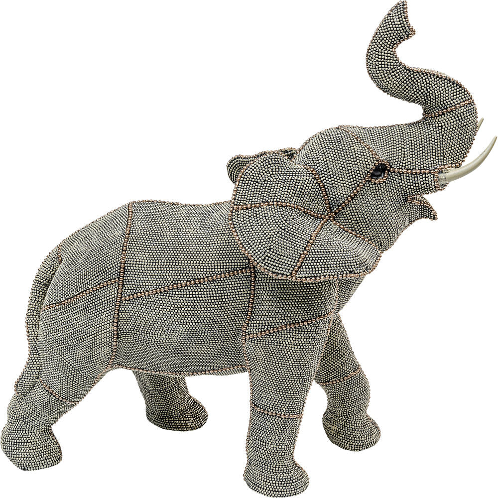 Deco Figurine Walking Elephant Pearls Big