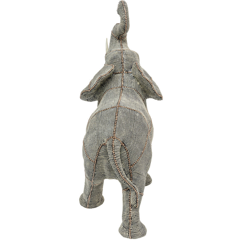 Deco Figurine Walking Elephant Pearls Big