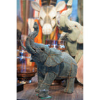 Deco Figurine Walking Elephant Pearls Big