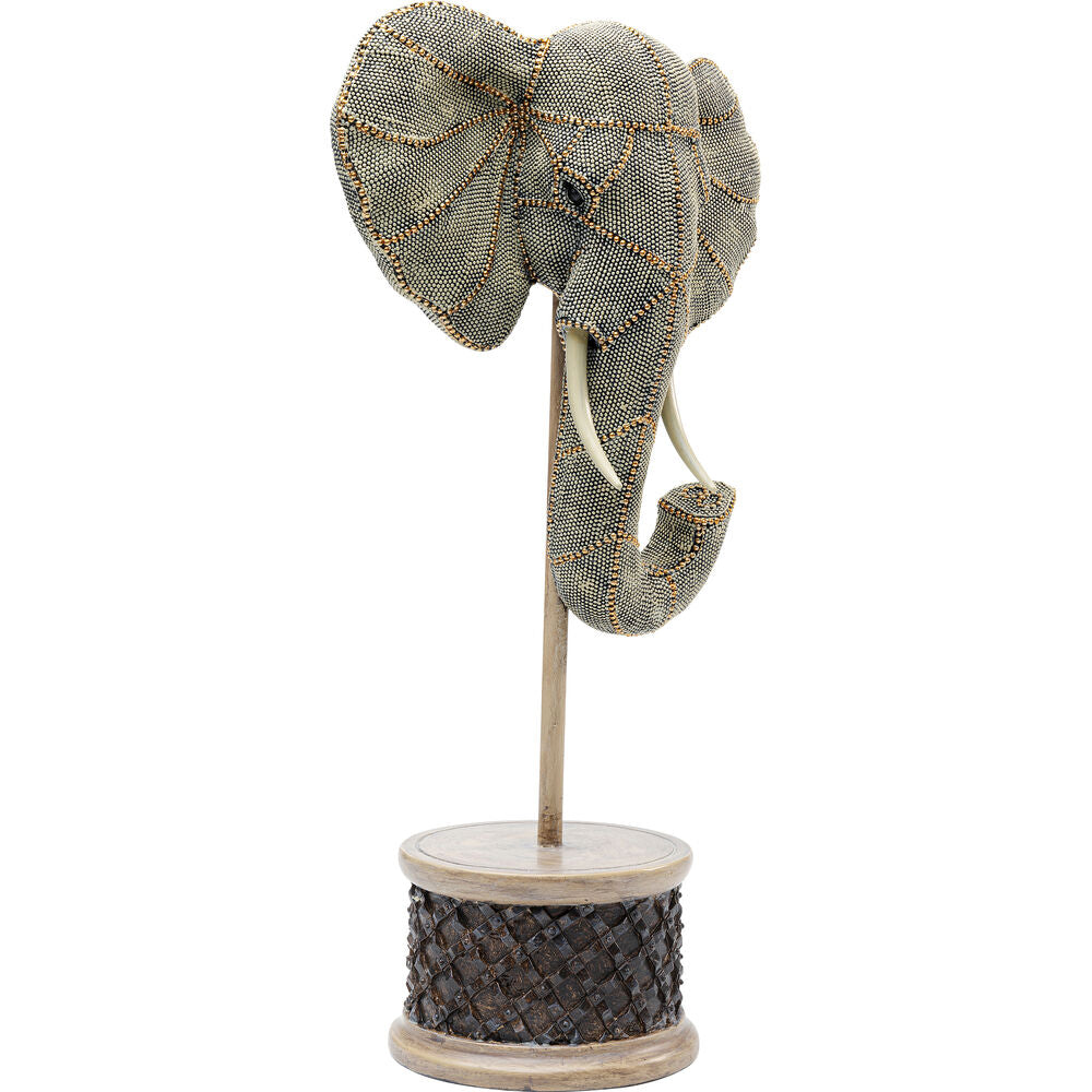 Deco Object Elephant Head Pearls 49cm