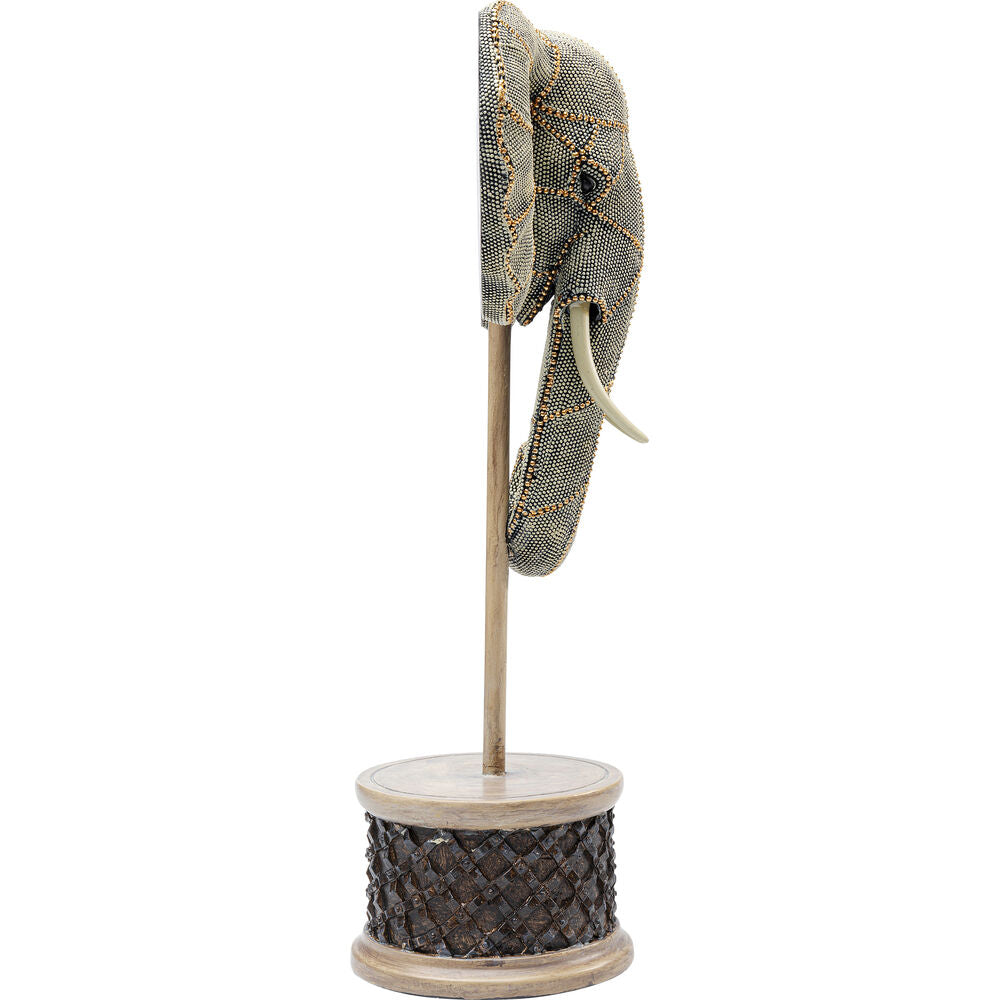 Deco Object Elephant Head Pearls 49cm