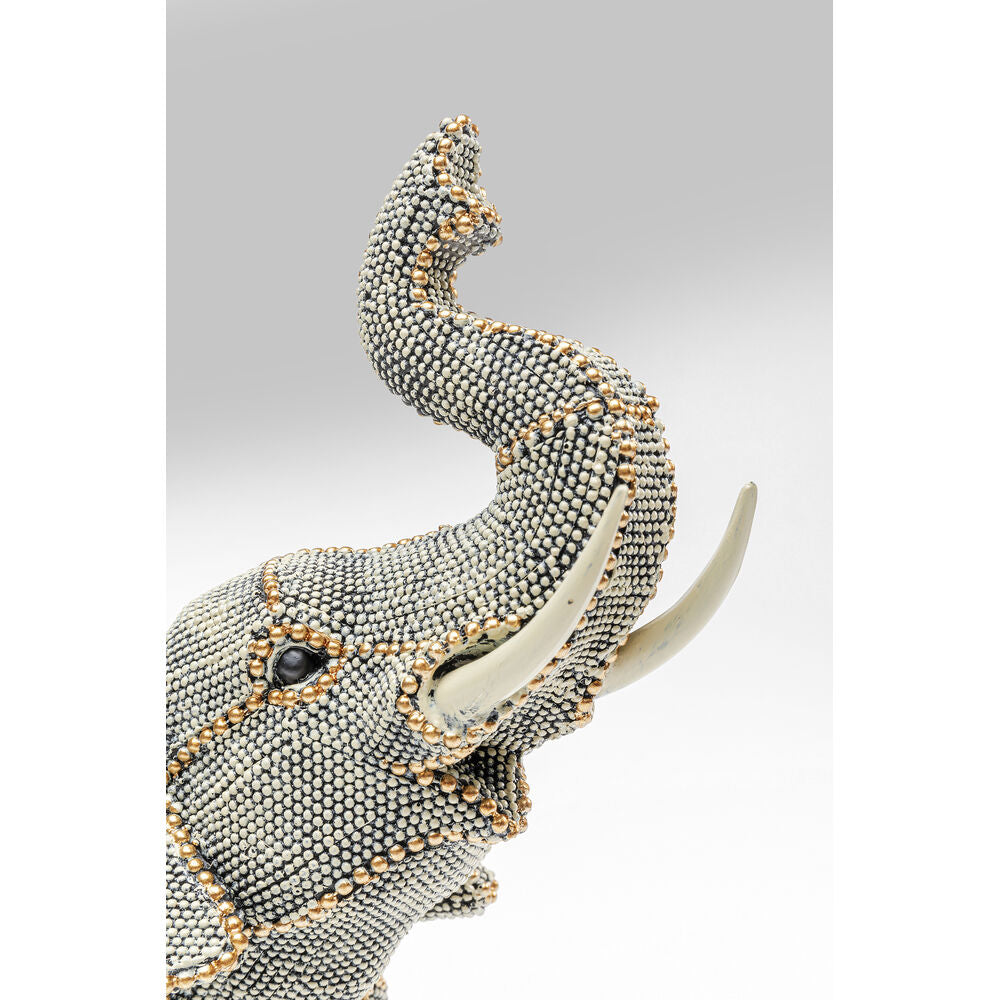 Deco Figurine Walking Elephant Pearls Small