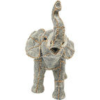 Deco Figurine Walking Elephant Pearls Small