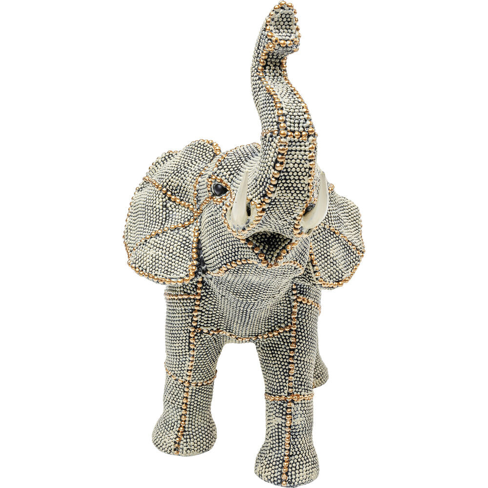 Deco Figurine Walking Elephant Pearls Small