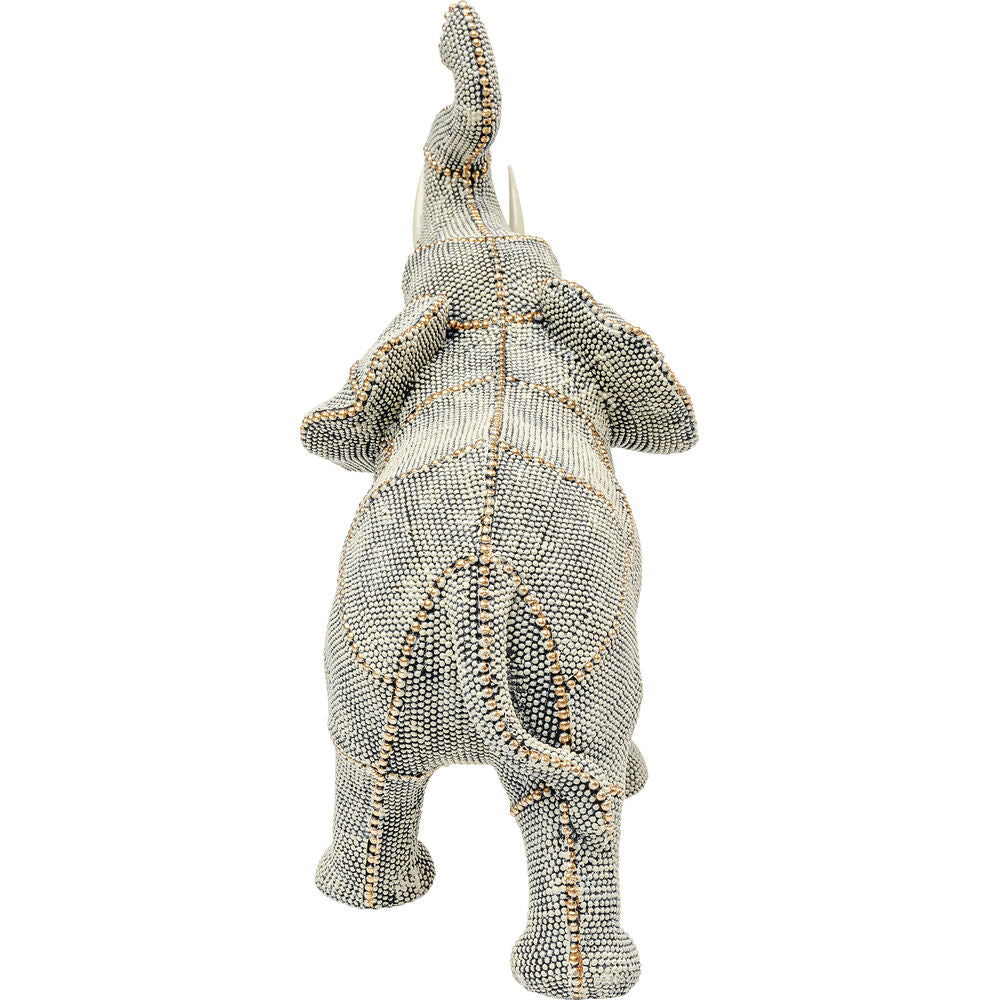 Deco Figurine Walking Elephant Pearls Small