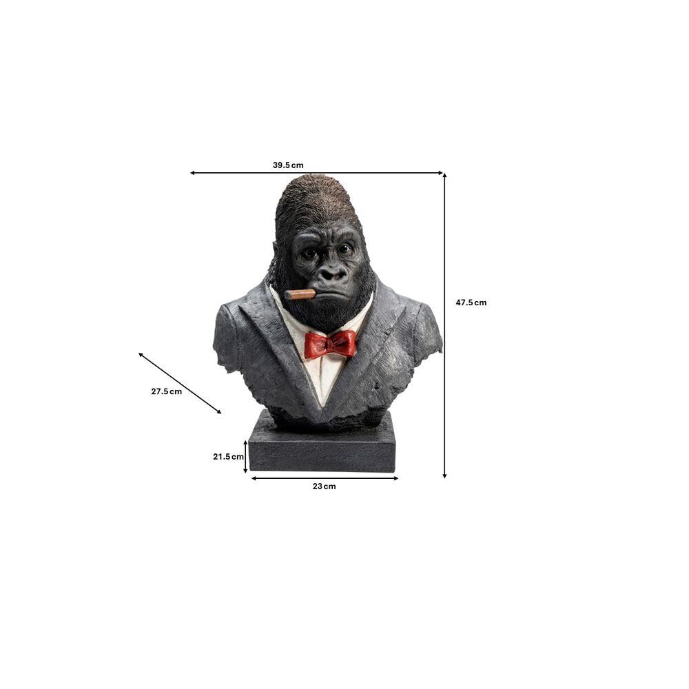 Deco Object Smoking Gorilla 48cm