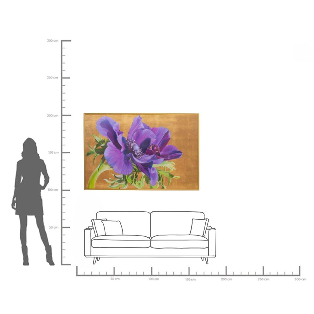 Framed Picture Violet 150x100cm