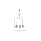 Pendant Lamp Three Grids 120cm