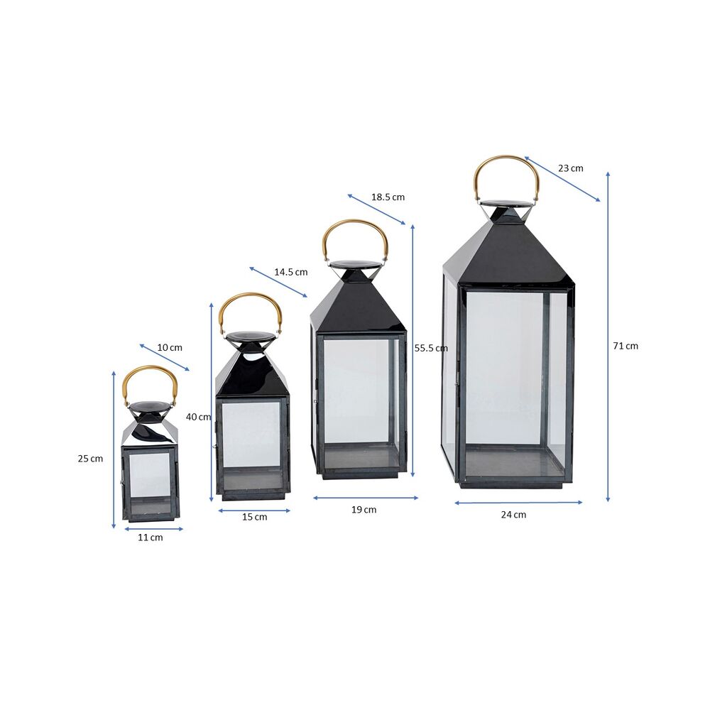 Lantern Giardino Black (4/Set)