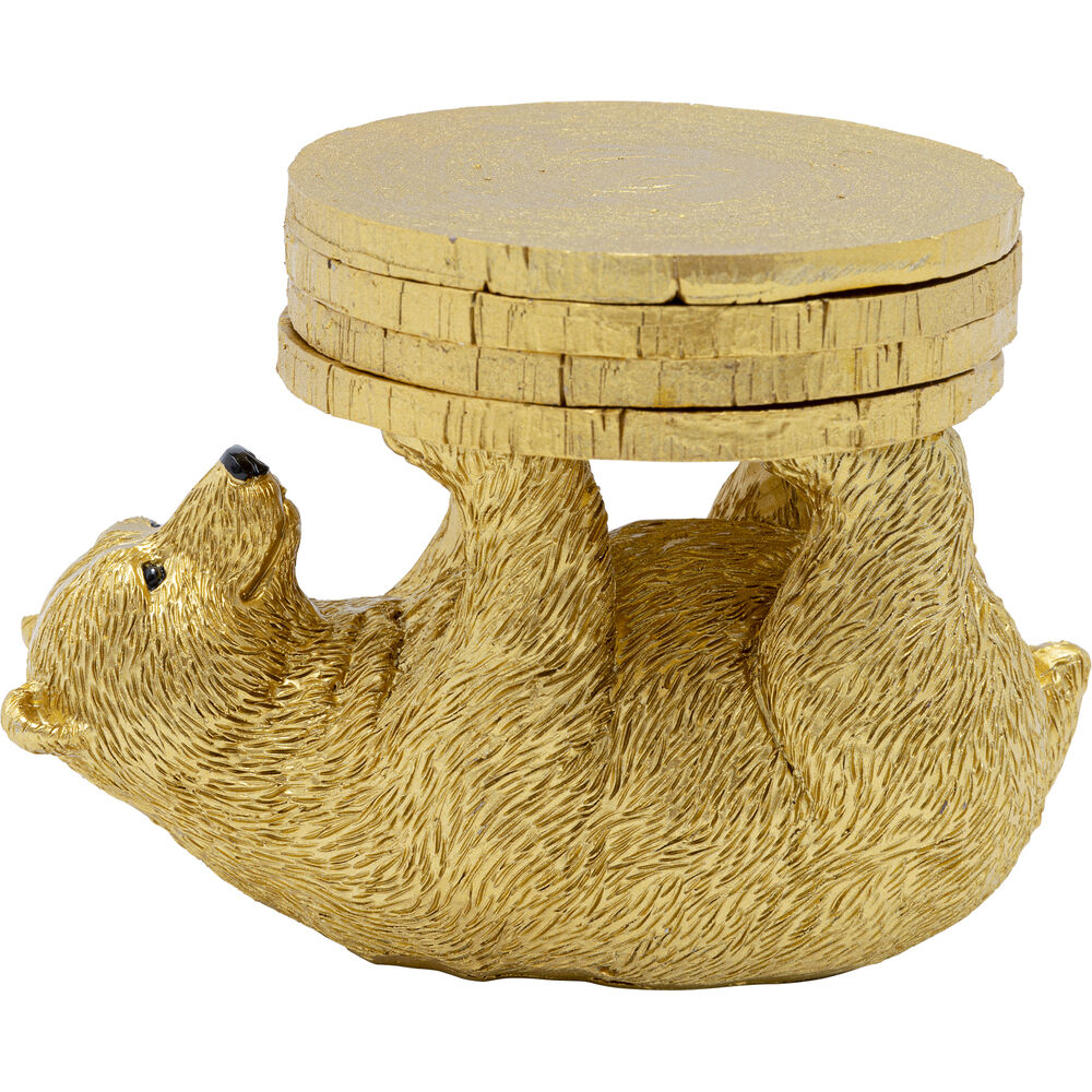 Coaster Playing Bear (4/Set)