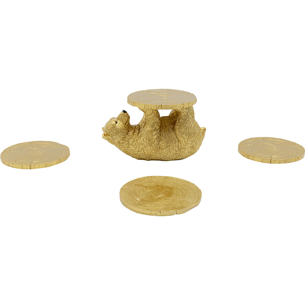 Coaster Playing Bear (4/Set)