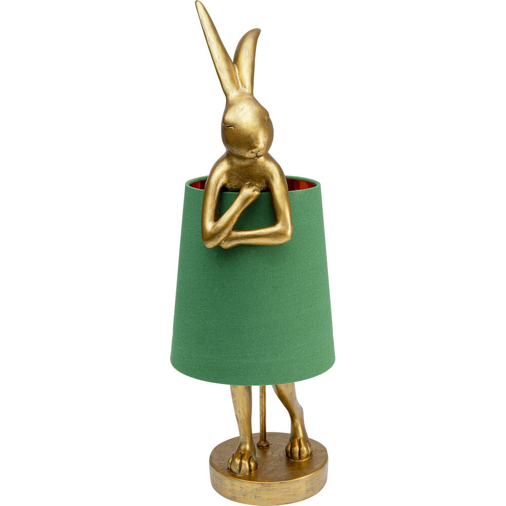Table Lamp Animal Rabbit Gold/Green 68