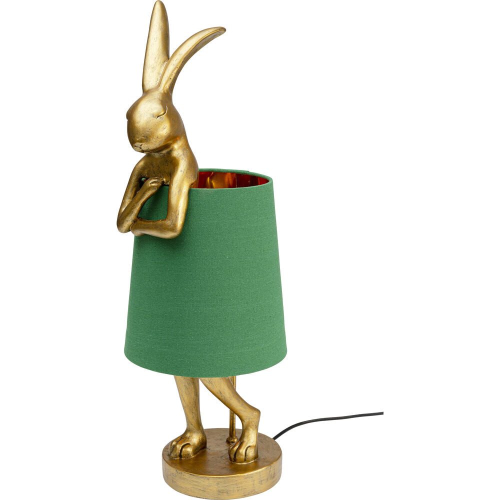 Table Lamp Animal Rabbit Gold/Green 68