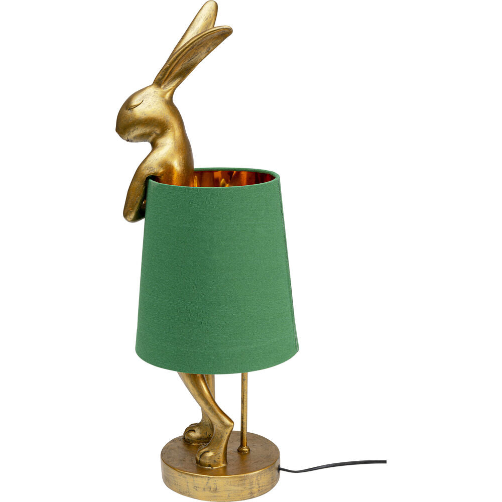 Table Lamp Animal Rabbit Gold/Green 68