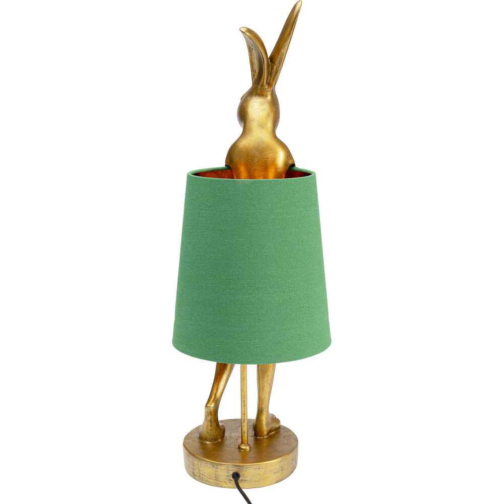 Table Lamp Animal Rabbit Gold/Green 68
