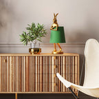 Table Lamp Animal Rabbit Gold/Green 68